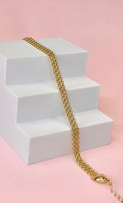 BRACELETE MALHA LUXO FECHO LAGOSTA