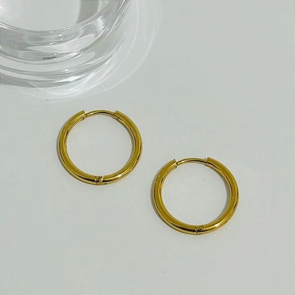 BRINCO ARGOLA 22mm DE DIÂMETRO FECHO EMBUTIR 18K