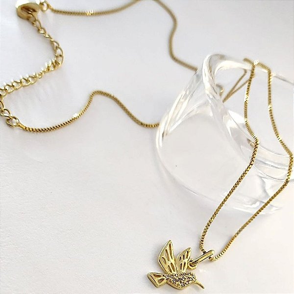 Conjunto - CJ 2 PÇ GARG VENEZ E PINGENTE BEIJA FLOR CRAV ZIRCONIA