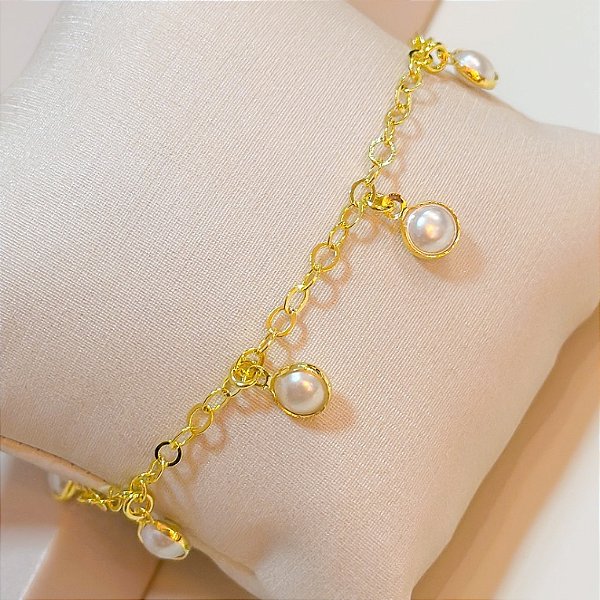 PULSEIRA ELO COM BERLOQ PÉROLAS