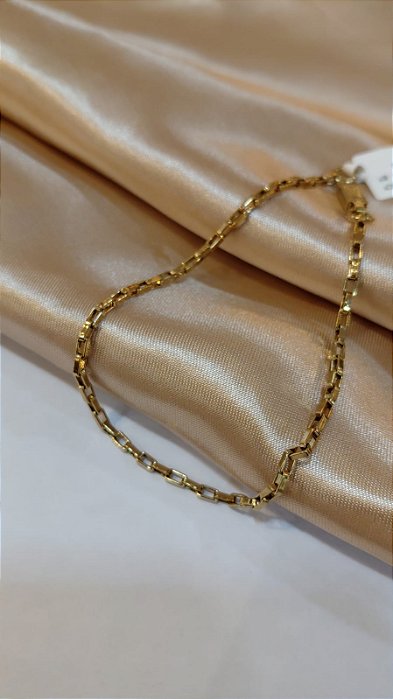 PULSEIRA 22CM MASCUL ELO GARTIER EM AÇO DOURADO FE