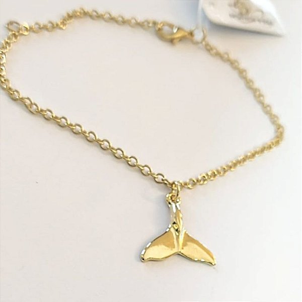 PULSEIRA CADEADO COM BERLOQUE RABO DE PEIXE 21CM 1