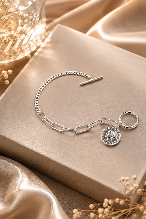 PULSEIRA ELO GRUMET E PING MOEDA
