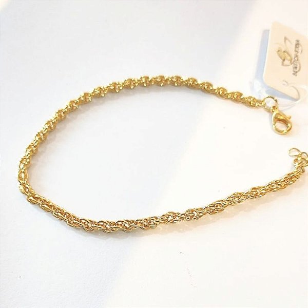 PULSEIRA MASCULINA/FEMININA 21CM PESO 3,3GR  18K