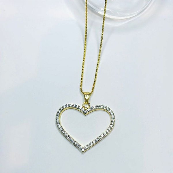 Conjunto - CONJ 2PÇ GARG VENEZ + PING CORAÇÃO VAZ CRAV ZIRC