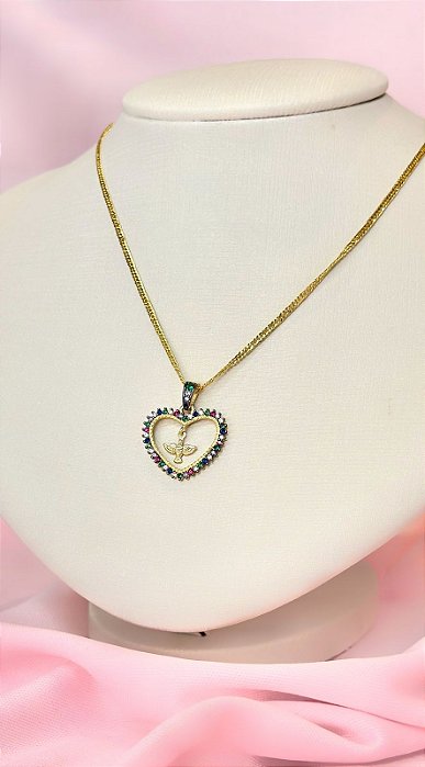 Conjunto - CONJ 2 PÇ GARG VENEZ + PING CORAÇÃO C/PING ESPTO SANTO E BORDES CRAV