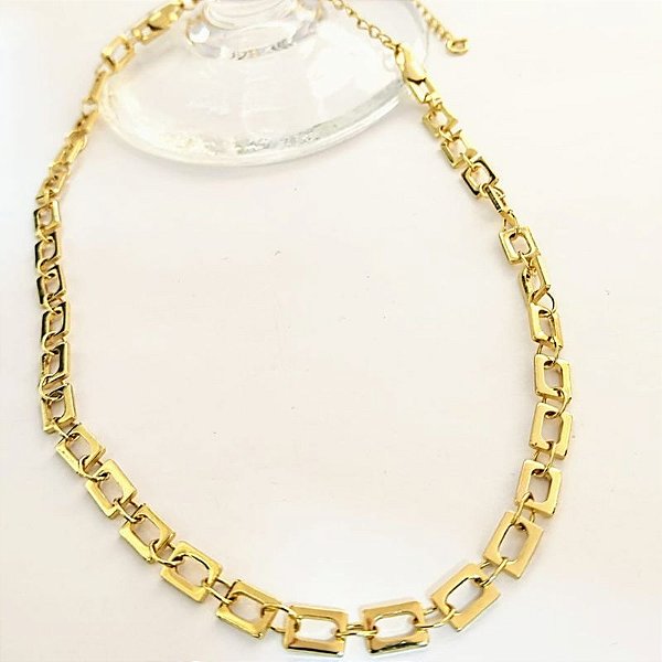 Choker - CHOKER QUADRADINHOS 30+10CM