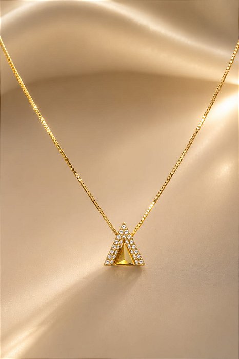 CONJ 2PÇ GARG VENEZ 40CM E PING TRIANGULO CRAVEJ Z
