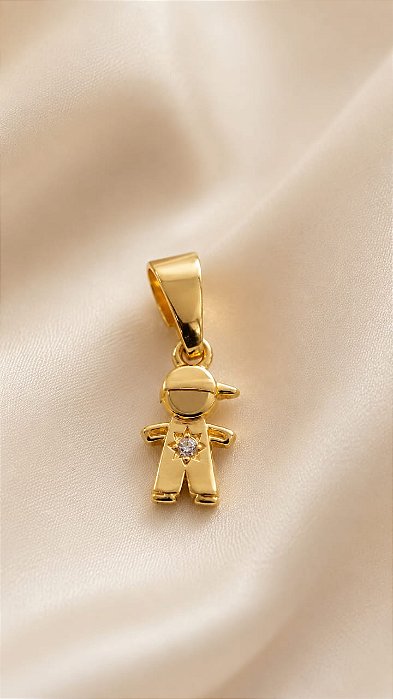 PINGENTE MENINO C/ZIRCONIA ÚNICA
