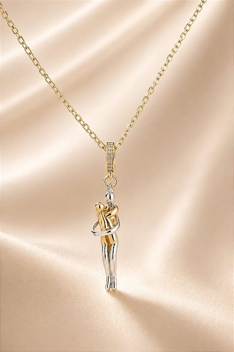 CONJ 2PÇ GARG CARTIER OURO E PING MÃE E FILHO OURO