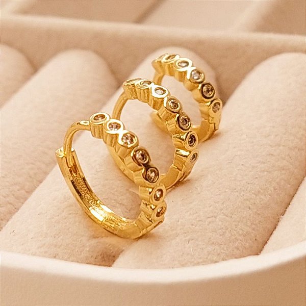 ARGOLA CRAVEJADO PONTO LUZ TAM G