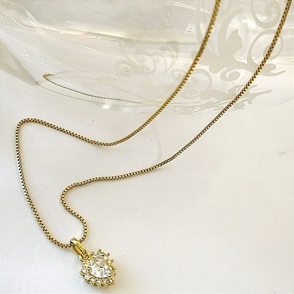 Conjunto - CONJ 2PÇ GARG VENEZ + PING CORAÇAO CRAV ZIRC