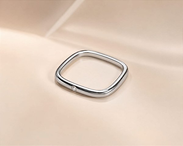 ANEL FORMA QUADRADA COM PONTO LUZ LATERAL
