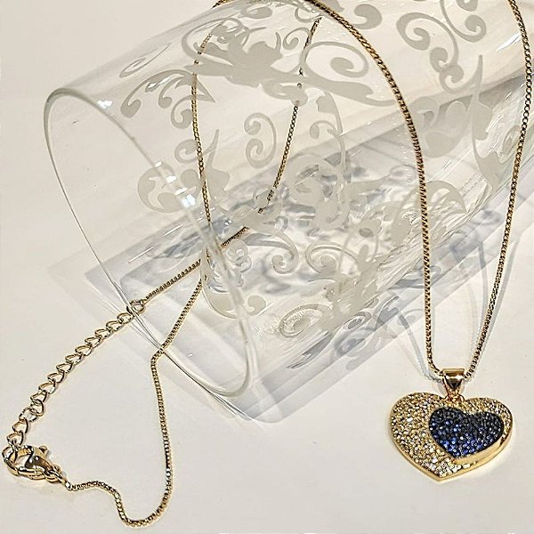 Conjunto - CONJ 2PÇ CORDÃO + PING CORAÇÃO CRAV ZIRC 2 CORES
