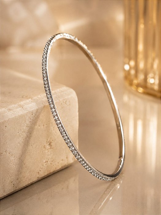 BRACELETE PULS ARO 1 FAIXA CRAVEJ CRISTAIS