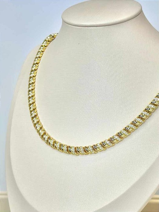 GARG CHOKER FRANCISCA ELOS CRAVEJADOS INTERCALADOS