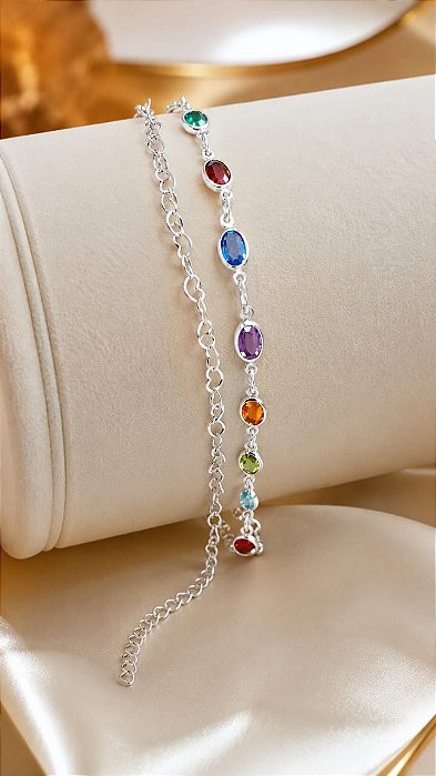 PULS DUPLA SEQUENCIA DE ZIRCONIA OVAL COLOR E CORD