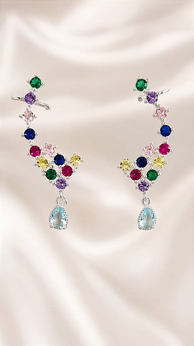 BRINCO ESTILO EAR CUFF TOTALMENTE CRAVEJADO ZIRC C