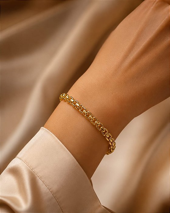 PULSEIRA ELO TIJOLINHO FECHO BÓIA ESPECIAL 18CM