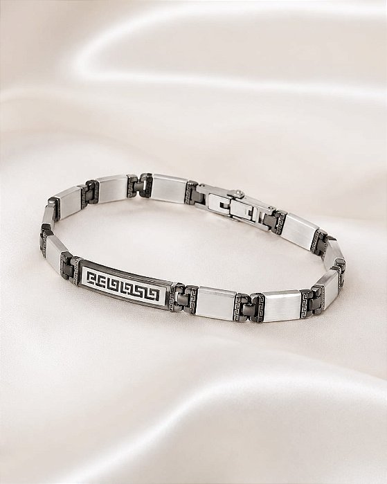 BRACELETE MASCULINO EGÍPCIO SEQUENCIAL DET GRAFITT