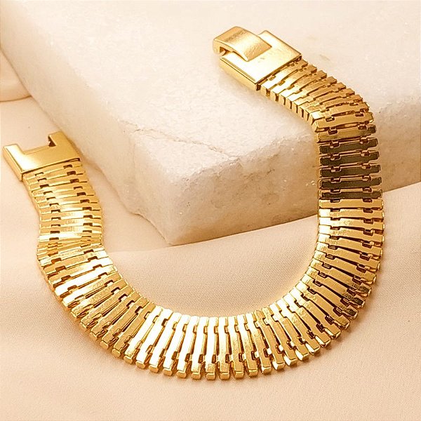 PULS BRACELETE ELOS ESCAMAS 16CM FECHO GAVETA