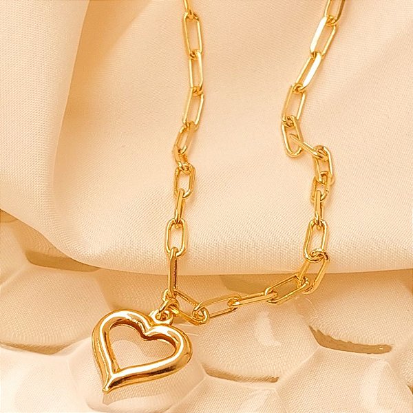 PULSEIRA  CARTIER COM PINGENTE CORAÇÃO VAZADO FECH