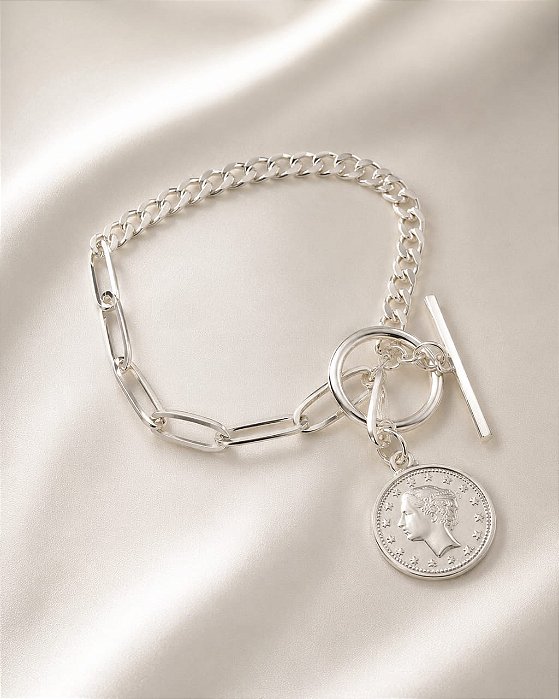 PULSEIRA MISTA ELO CARTIER E ELO LONGO C FECHO GRA