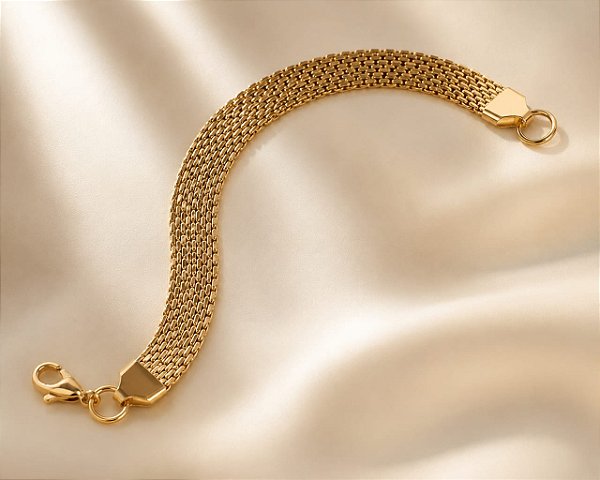 Pulseira - PULSEIRA MALHA LARG 10mm COMPR 22CM