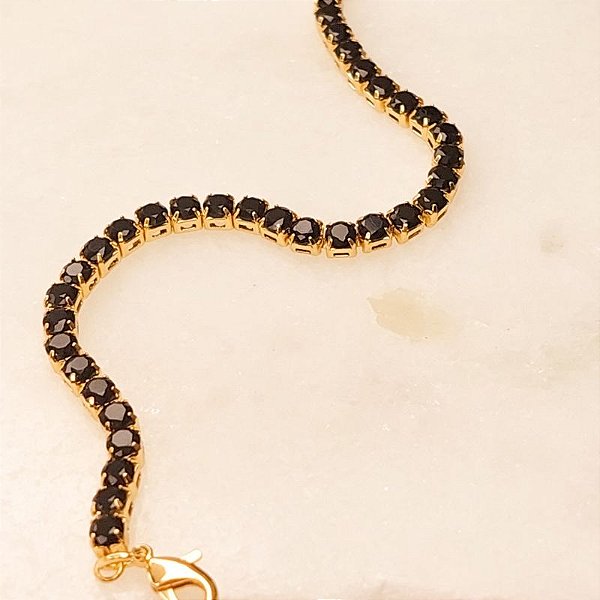 PULSEIRA RIVIERA PRETA 15+5CM