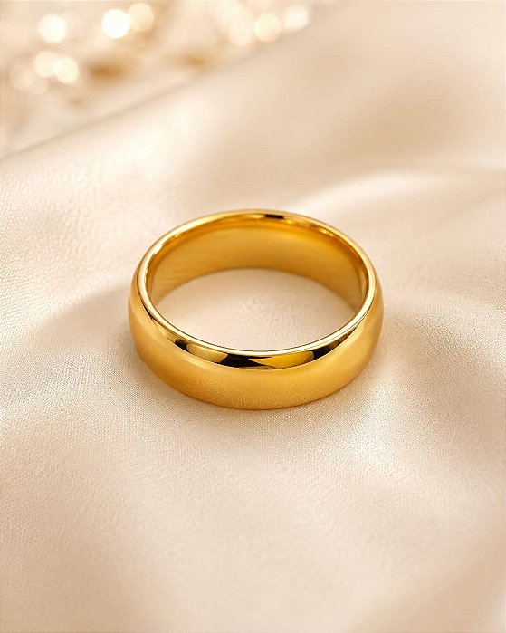ALIANÇA DE COMPROMISSO AÇO DOURADO