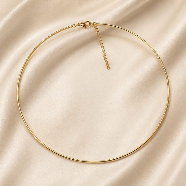 CHOKER ARO FIO REDONDO COM EXTENSOR