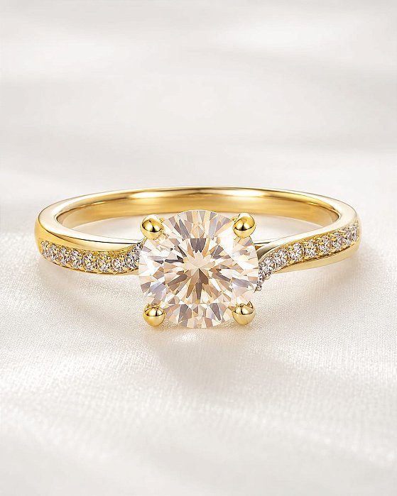 ANEL SOLIT. 6MM E ARO CRAVEJ EM ZIRC