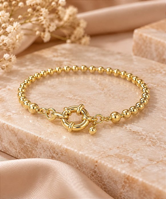 PULSEIRA ESFERINHAS E FECHO BOIA ESPECIAL