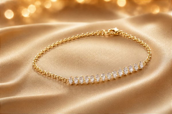 PULSEIRA MISTA RIVIERA 3X5 E ELO PORTUGUES
