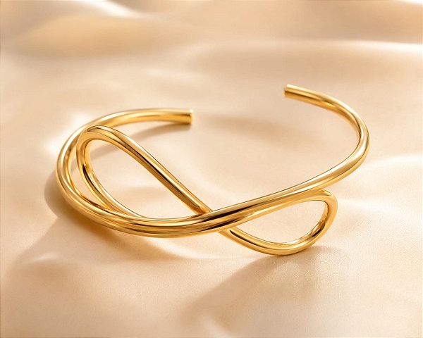 BRACELETE ARO LISO E 3MM EXPESS DETALHE LAÇO INFIN