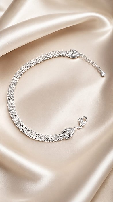 BRACELETE MALHA 7,6GR PRATA