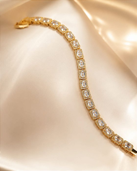 BRACELETE REALEZA TOTALMENTE CRAVEJA COM ZIRCON RE