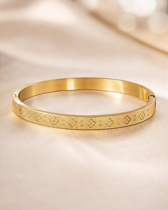 BRACELETE C/ DETALHE RENDADO E FLORES