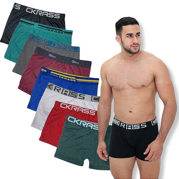 Kit 10 Cuecas Boxer de Algodão - Atacado
