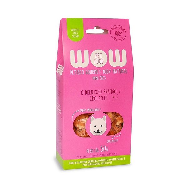 Petisco Natural Wow Pet Food De Frango Para Cães 50 G