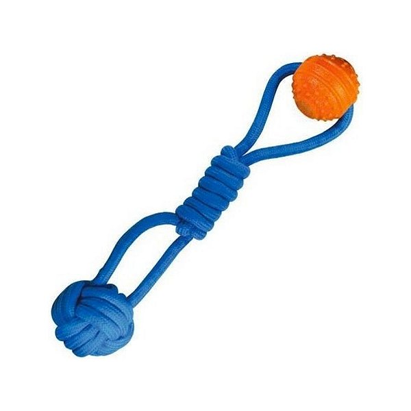 Corda Interact Dupla Azul Com Bola Laranja