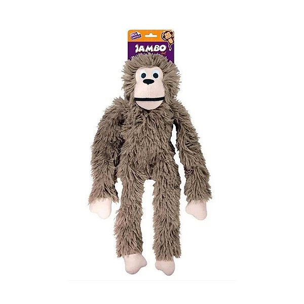 Mordedor de Pelúcia Macaco Peludo Marrom Grande