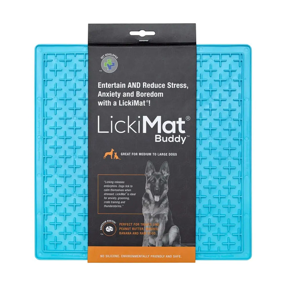 Tapete de Lamber para Cachorro LickiMat Buddy Azul Grande Único