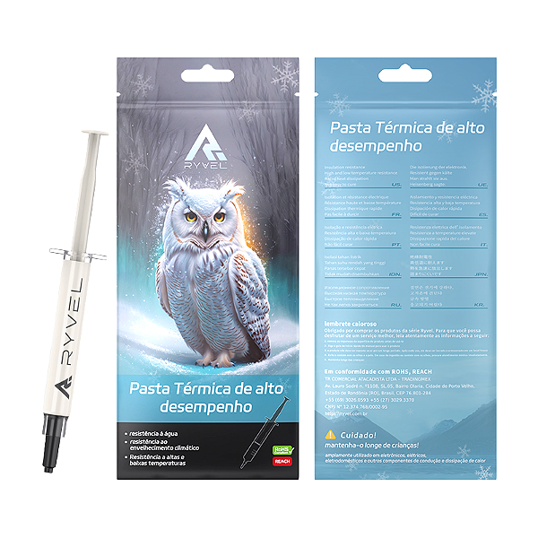 Pasta Térmica Ryvel Arctic 10.5W 5g Cinza - RY-PT-A10-WT