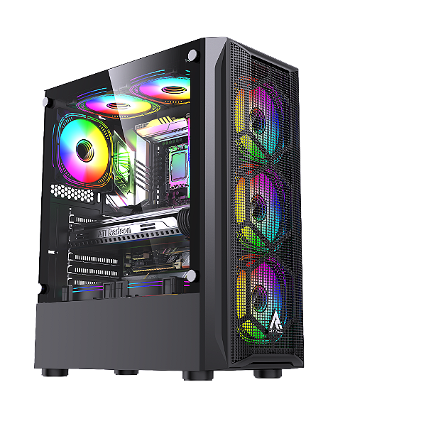 Gabinete Gamer Ryvel Hive Black RY-GB-HV-BL