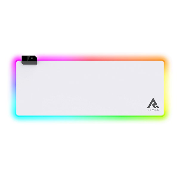 Mouse Pad Gamer Ryvel White RGB 800x300mm
