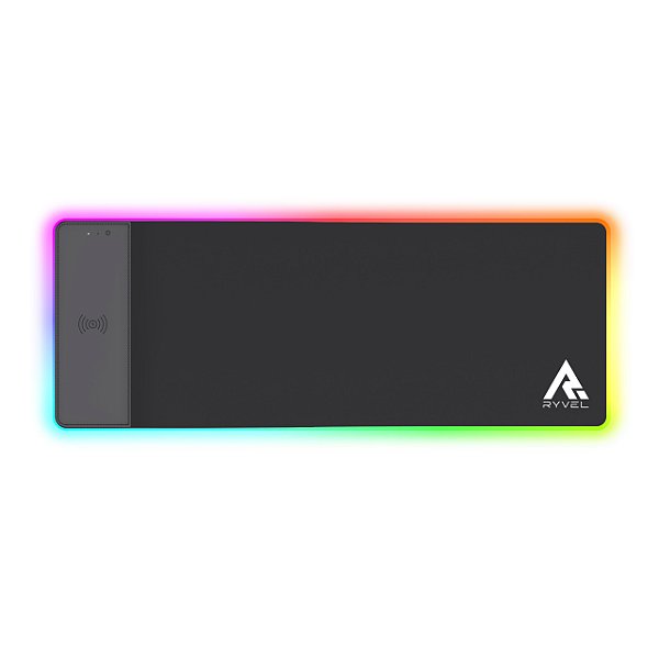 Mouse Pad Gamer Ryvel Black RGB Charge 800x300mm
