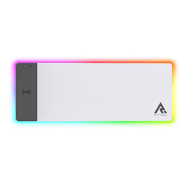 Mouse Pad Ryvel Gamer White RGB Charge 800x300mm