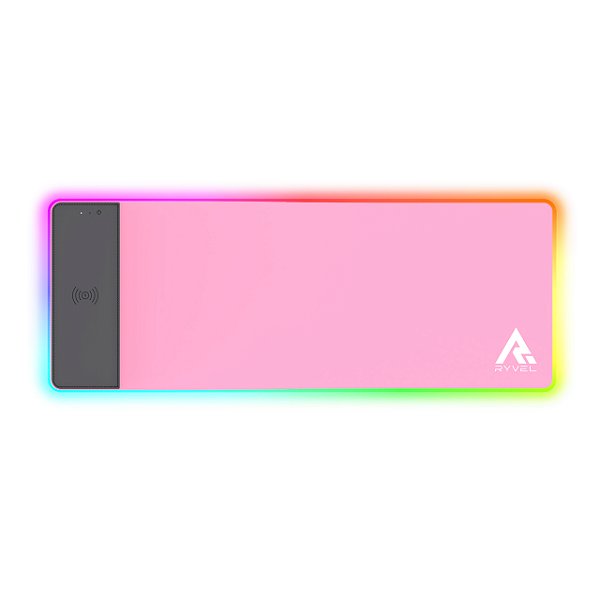 Mouse Pad Gamer Ryvel Pink RGB Charge 800x300mm