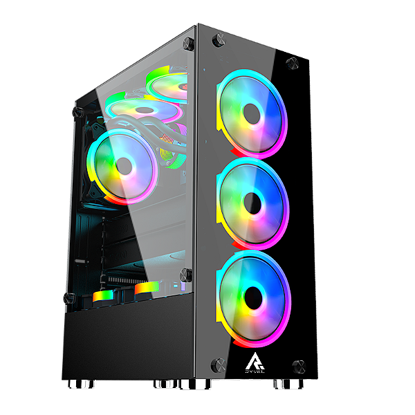 Gabinete Gamer Ryvel Vision Black RY-GB-VS-BL